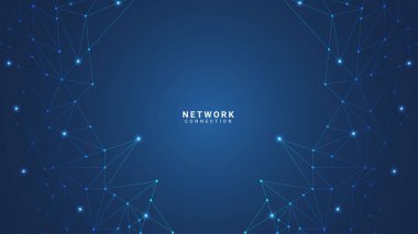 ağ bağlantısı olan teknoloji arkaplan tasarımı