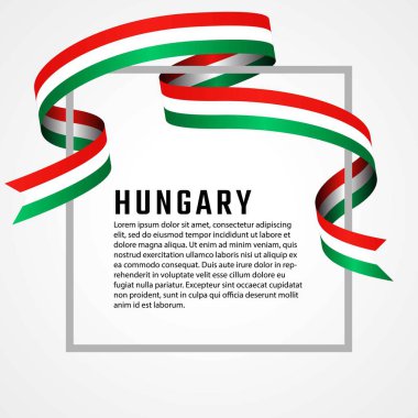 kurdele şekli hungary bayrak arkaplan şablonu