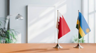 BAHRAIN VE Rwanda 'nın bayrakları