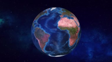 Kenya 'ya yaklaşan Dünya' nın sınırı Bayrak ile vurgulanıyor