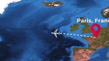 Paris 'ten San Francisco' ya uluslararası uçuş rotası