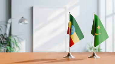 Ethiopia ve Mauritania 'nın bayrakları