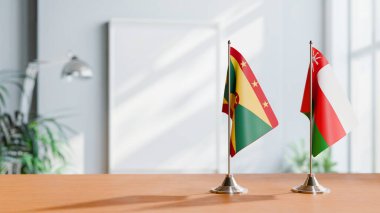 Masanın üzerinde GRENADA VE OMAN BLAKLARI