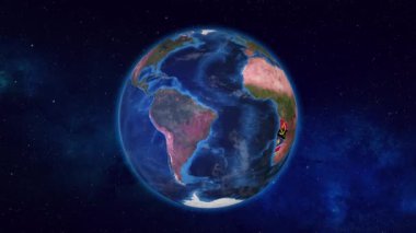 Angola ve Namibya 'nın bayraklarıyla Dünya' nın Komşu Ülkelerine Yakınlaşması