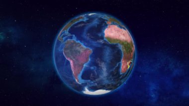 Dünya Mozambik ve Zimbabwe komşu ülkelere bayraklarıyla vurgulanıyor