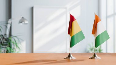 Masanın üzerinde Guinea ve IVORY KUTLARI