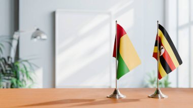 Masada Guinea-BISSAU ve UGANDA bayrağı