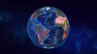 Orta Afrika Cumhuriyeti ve Komşu Ülkeler Bayraklarıyla Vurgulandı