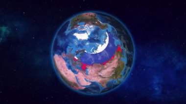 Polonya 'ya ve Rusya' ya yaklaşan Dünya Bayraklarıyla Vurgulandı
