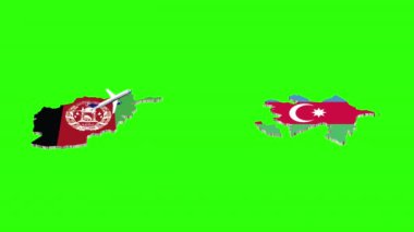 AFGHANISTAN 'dan AZERBAIJAN' a Uçuşun Animasyonu