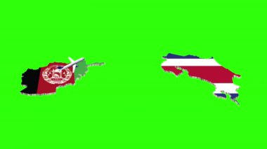 AFGHANISTAN 'dan COSTA RICA' ya Uçuşun Yeşil Ekranda Canlandırılması