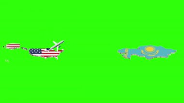 ABD 'den KAZAKHSTAN' a uçuşun animasyonu