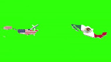 Yeşil Ekranda ABD 'den MEXICO' ya Uçuşun Canlandırılması