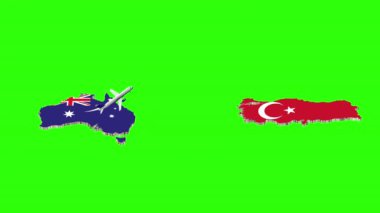 AUSTRALYA 'dan TURKEY' ye Uçuşun Animasyonu