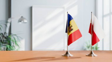 Masanın üzerinde MOLDOVA VE POLAND BALIKLARI