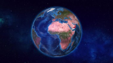 Yemen ve Umman 'a yaklaşan Dünya Bayraklarıyla Vurgulandı