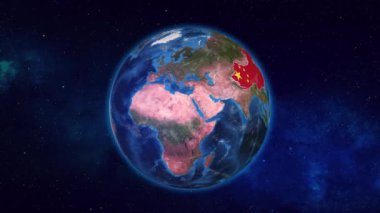 Çin 'e ve Nepal' e yaklaşan Dünya Bayraklarıyla Vurgulandı