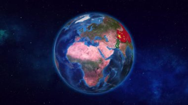 Çin ve Pakistan 'a yaklaşan Dünya Bayraklarıyla Vurgulandı