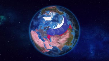 Gürcistan ve Rusya 'ya Zoom yapan Dünya Bayraklarıyla Vurgulandı