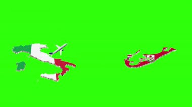 İtalya 'dan Bermuda' ya Uçuşun Canlandırması