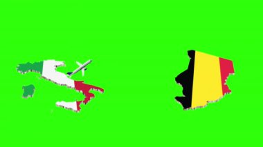 İtalya 'dan Chad' e Uçuşun Animasyonu