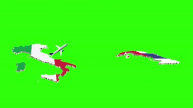 İtalya 'dan CUBA' ya Uçuşun Animasyonu