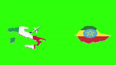 İTALYA 'DA ETİPYA' ya Uçuşun Animasyonu