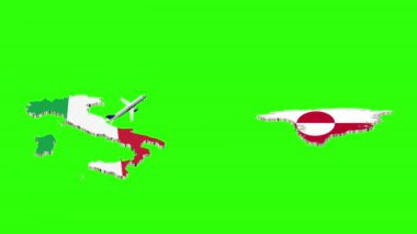 İtalya 'dan Grönland' a Uçuşun Canlandırması