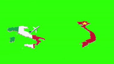 İTALYA VİETNAM 'A Uçuşun Animasyonu