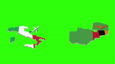 İtalya 'dan ZAMBIA' ya Uçuşun Canlandırması