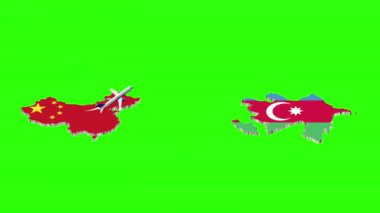 Çin 'den AzERBAYAN' a Uçuşun Animasyonu