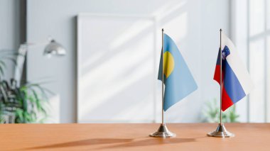 Masanın üzerinde PALAU VE SLOVENYA BALANLARI