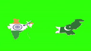 Hindistan 'dan Pakistan' a Uçuşun Animasyonu