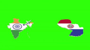 Hindistan 'dan Paraguay' a Uçuş Animasyonu
