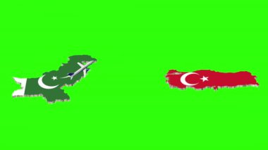 PAKISTAN 'dan TURKEY' ye Uçuşun Animasyonu