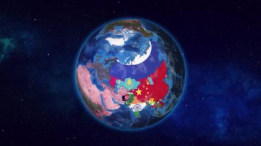 Çin ve Komşu Ülkeler Bayraklarıyla Vurgulandı