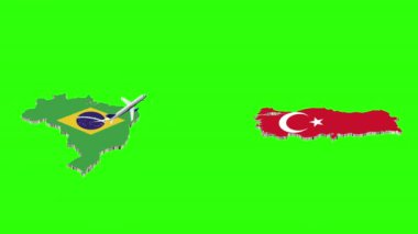 Animation  Of Flight From BRAZIL To TURKEY