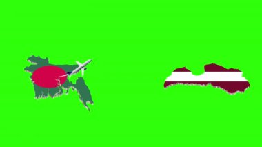 BANGLADESH 'ten LATVIA' ya Uçuşun Animasyonu