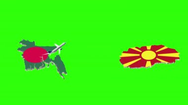 BANGLADESH 'ten MACEDONIA' ya Uçuşun Animasyonu