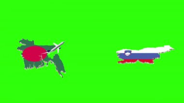 BANGLADESH 'ten SLOVENYA' ya Uçuşun Animasyonu