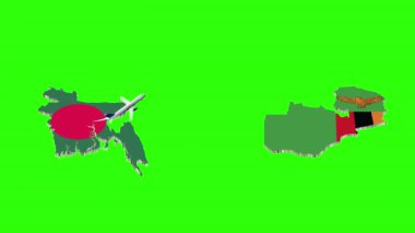 BANGLADESH 'ten ZAMBİA' ya Uçuşun Animasyonu