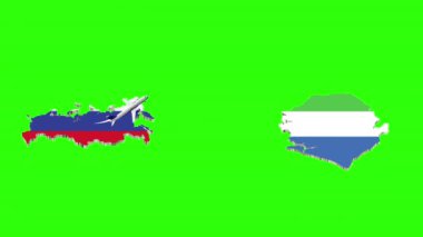 Rusya 'dan Sierra Leone' ye Uçuşun Animasyonu