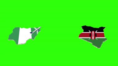 NIGERIA 'den KENYA' ya Uçuşun Yeşil Ekranda Canlandırılması