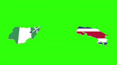 NIGERIA 'den COSTA RICA' ya Uçuşun Yeşil Ekranda Canlandırılması