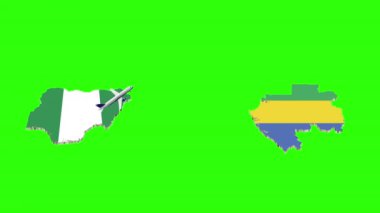 NIGERIA 'den GABON' a Uçuşun Yeşil Ekranda Canlandırılması
