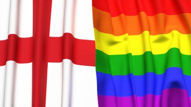 İngiltere 'de Gurur: LGBTQ + ve İngiltere Bayrak Arkaplanının Birleştirilmesi