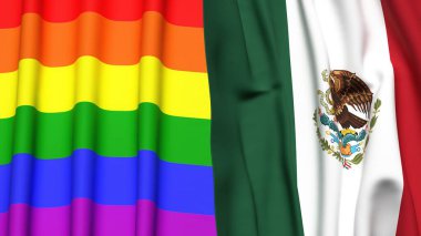 MEXICO ile Gurur: LGBTQ + ve MEXICO Bayrak Arkaplanının Birleştirilmesi