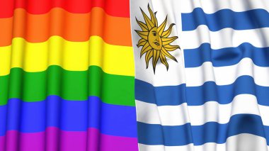 Uruguay Gururu: LGBTQ + ve Uruguay Bayrak Arkaplanının Birleştirilmesi