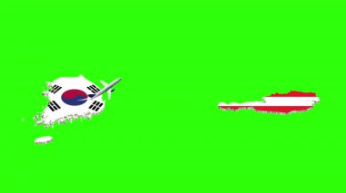 Yeşil Ekranda Güney Kore 'den AUSTRIA' ya Uçuş Animasyonu