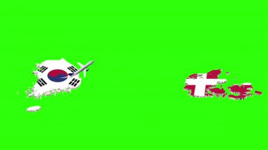 Yeşil Ekranda Güney Kore 'den DENMARK' a Uçuşun Canlandırılması